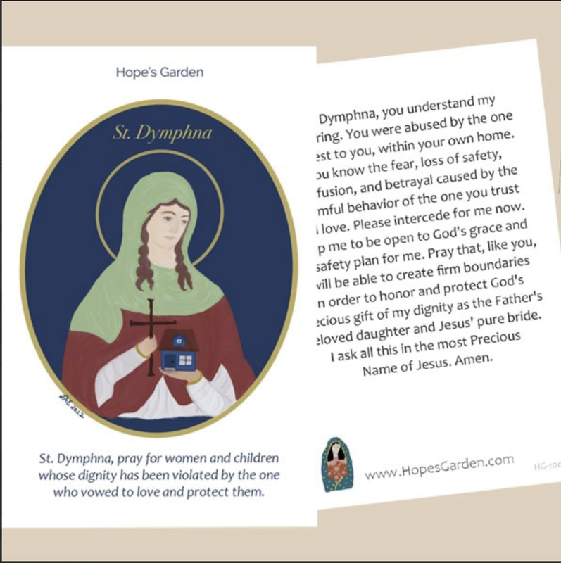 St. Dymphna prayer card